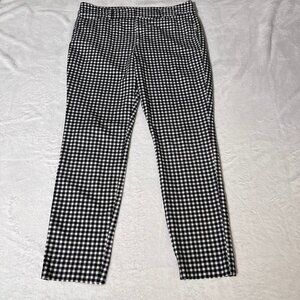 Old Navy Pixie High Rise Black & White Gingham Women 10 Pull On Pants